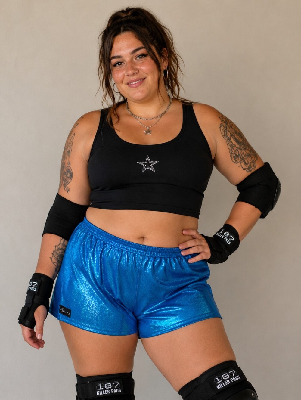 Derby Skinz Shimmery Women's Shorts - Roller Derby , Dance , Etc!